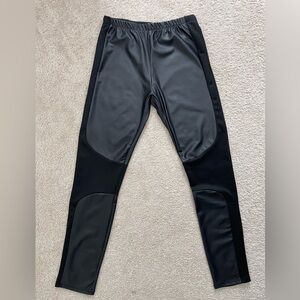 Vinyl and satin women’s leggings size medium